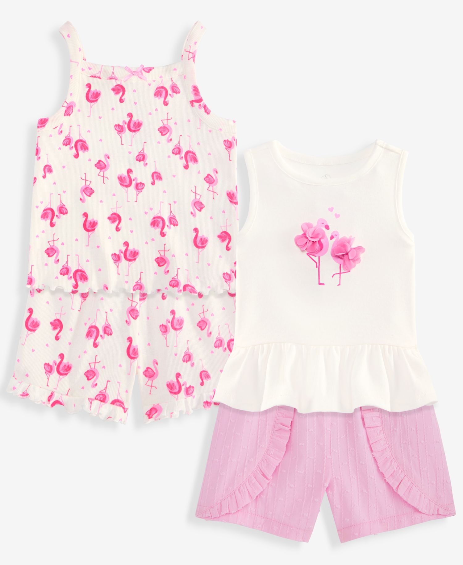 Baby Girls' 3M-24M Mix & Match Flamingos Tops & Shorts
