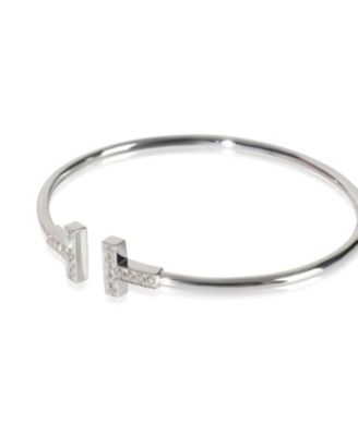 White Gold Diamond Tiffany T Wire Bracelet
