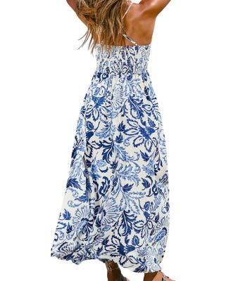Women's Sunset Basking Floral Maxi Beach Dress