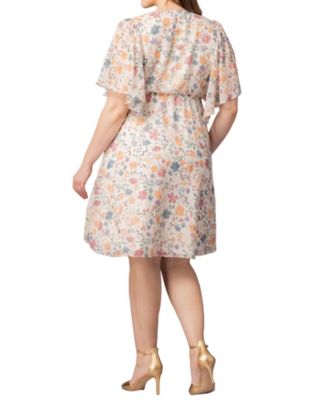 Plus Size Florence Flutter Sleeve Dress