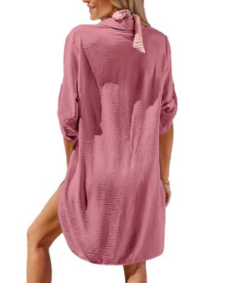 Women's Throw It On Cover-Up Mini Beach Dress