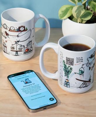Daily Life Hack Interactive QR Mug, 15 Oz.