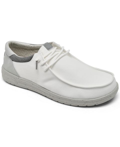 Мужские кроссовки Hey Dude Paul Washed Casual, цвет: Белый / Серый