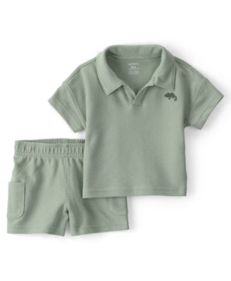 Baby Boys' Short-Sleeve Top & Shorts, 2-Piece Set