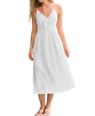 Women's Budding Love White Maxi Beach Dress