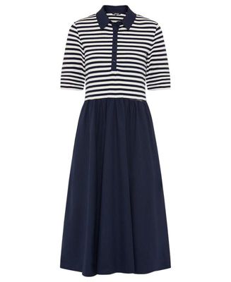 Women's Mixed Media Polo Dress