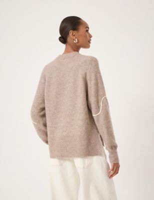 Women's Wool Blend Flower Motif Jumper