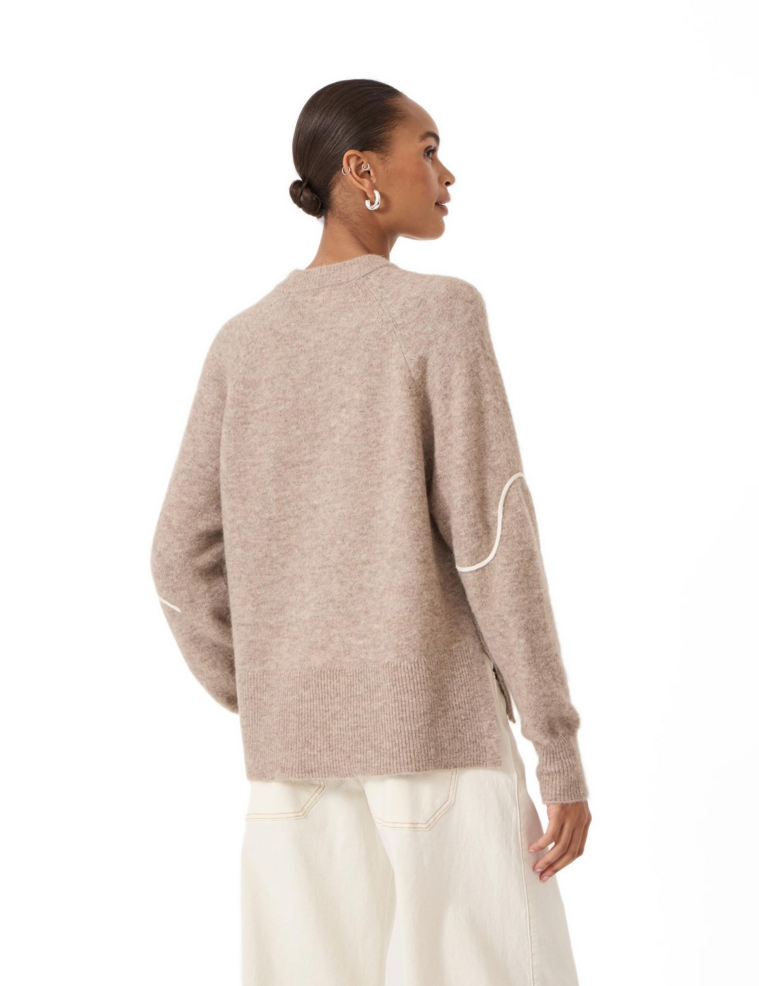 Women's Wool Blend Flower Motif Jumper