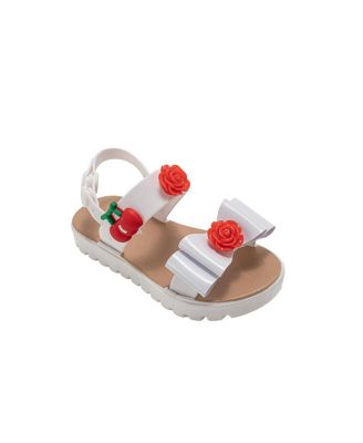 Toddler PCU Sandal with Rubber Plastic Cherry and Rose Charm