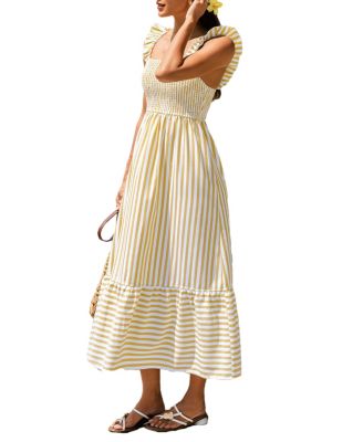 Women's Honey Sun Striped Maxi Beach Dress