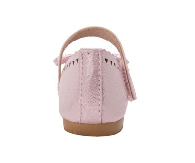 Little Girls Flat with Bow and Hanging B Charm