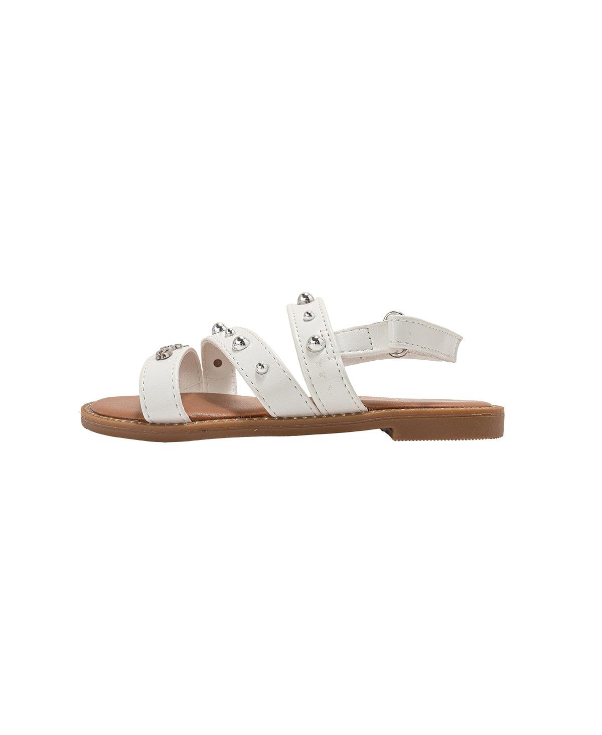 Bebe Little Girls fashion Sandals with Dome Stud Logo hw