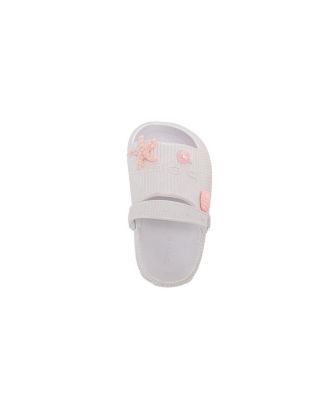 Little Girls Platform EVA Slide with Iridescent Finish and Sea Life Charms