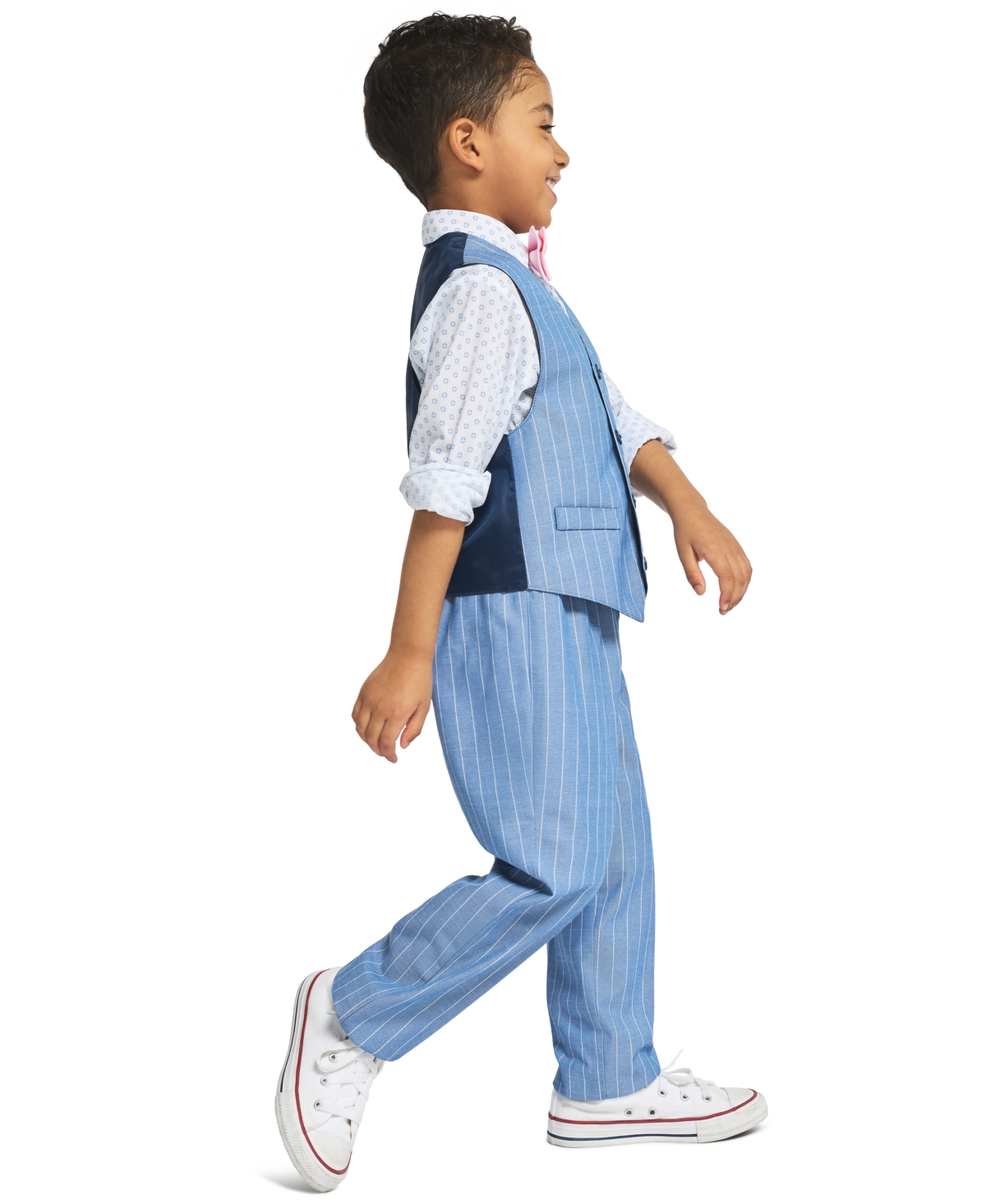 Nautica Boys' 2-7 Long-Sleeve Shirt, Vest, Pants & Bowtie, 4-Piece Set