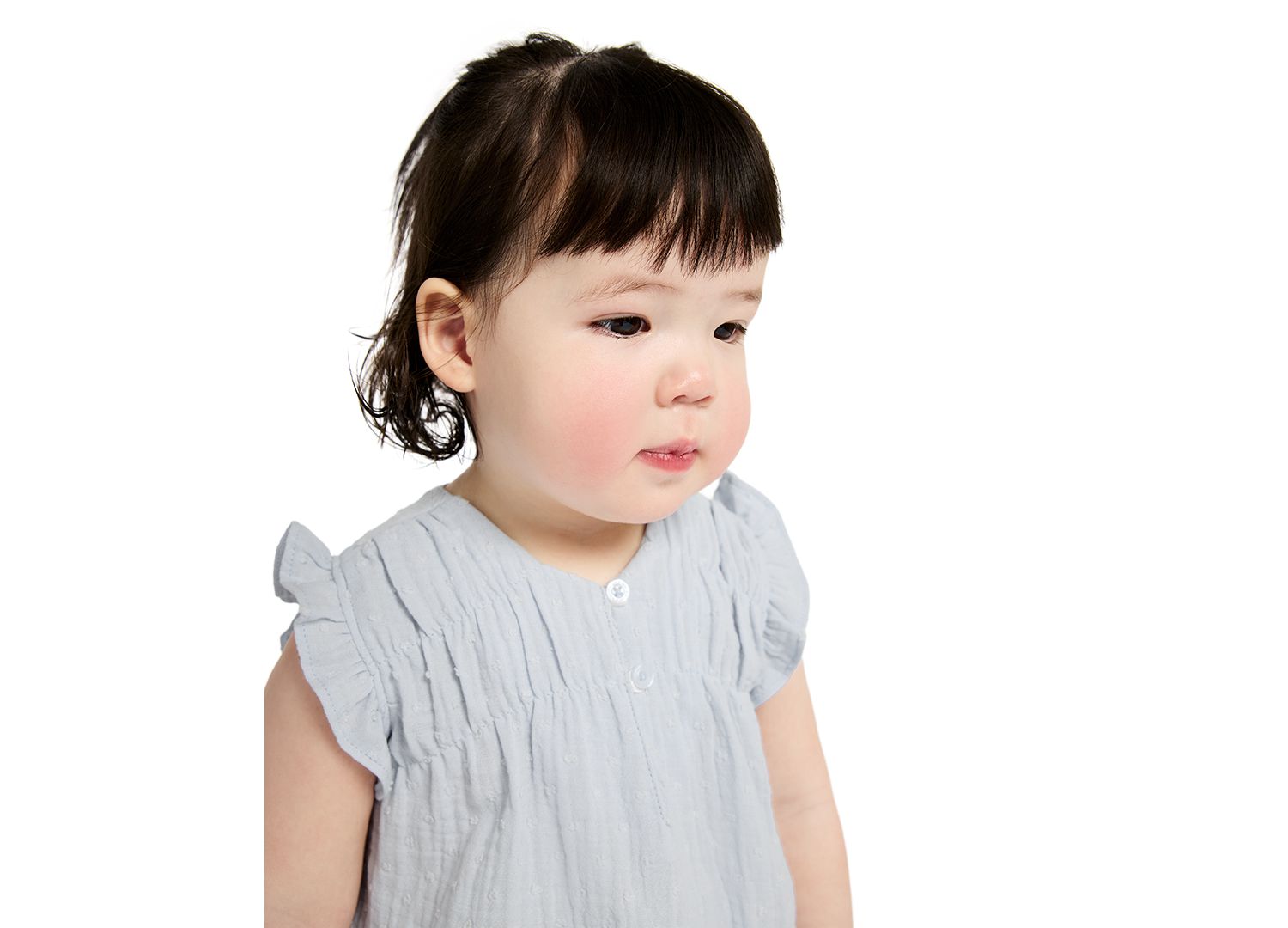 Baby Girls' Woven Clip-Dot Ruffle Trim Top & Bloomers, 2-Piece Set