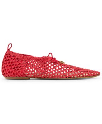 Women's Kaylyn Bow Tie Knit Slip-On Ballet Flats