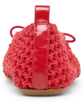 Women's Kaylyn Bow Tie Knit Slip-On Ballet Flats