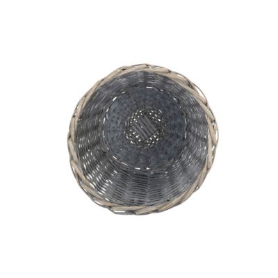 Wicker Waste Basket, Willow Weave Painted Includes Plastic Liner