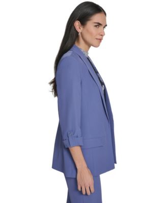 Women's Open-Front Roll-Sleeve Jacket