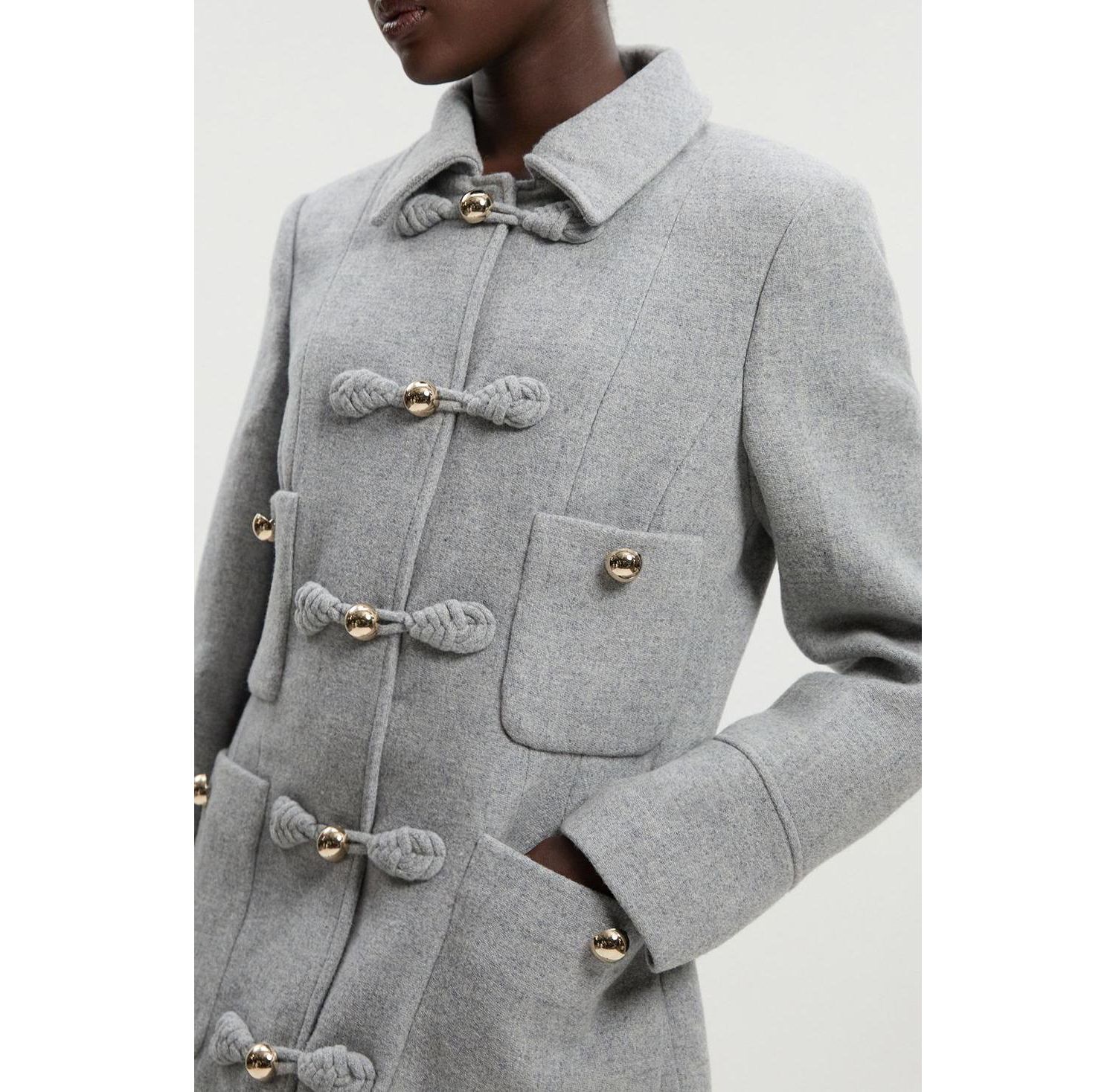 Women's Tailored Knot Detail Midi Coat
