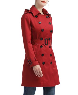Women's kimi + kai Classic Hooded Trench Coat