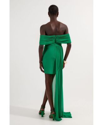 Women's Figure Form Bandage Knit Bardot Dress