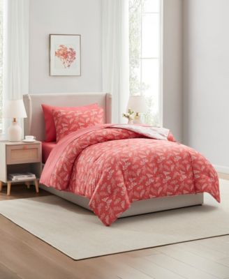 Luxury Soft Botanical Design 5-Pc. Comforter Set, Twin XL