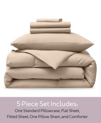Luxury Soft Modern Design 5-Pc. Comforter Set, Twin