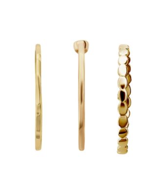 3-Pc. Cubic Zirconia Hammered and Textured Ring Set