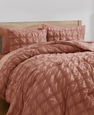 Luxury Soft Seersucker Design 7-Pc. Comforter Set, Queen