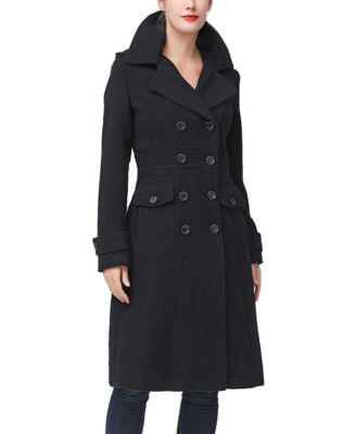 Women's kimi + kai Esther Hooded Double Breasted Wool Blend Coat