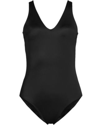 Women's Tugless V-Neck High Leg One Piece Swimsuit