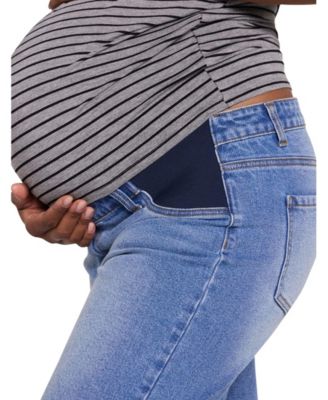 Maternity Motherhood Under the Belly Dad Denim Short