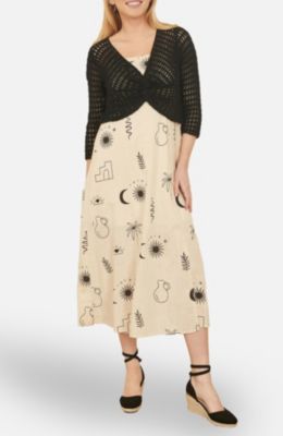 Women's Crochet Cotton Twisted Bolero Top