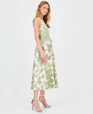 Women's Printed V-Neck Patio Dress