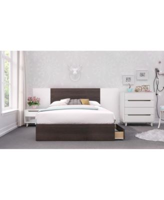 Nightstand 1-Drawer And Folding Door.