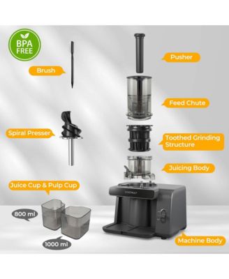 Cold Press Juicer Machine Professional Slow Masticating Juicer with Reverse Button
