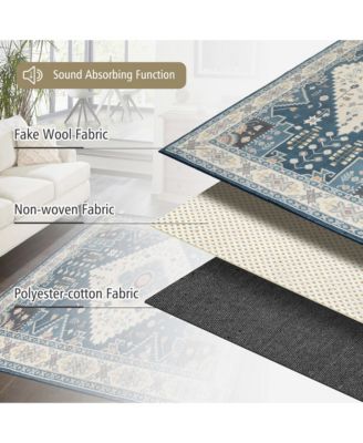 Area Rugs 5'4'' x 7'7'' Faux Wool Fabric Doormat Home Carpet Living Room Bedroom