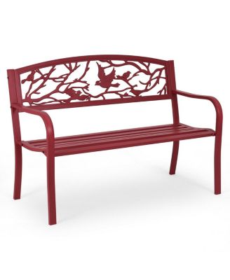 Patio Garden Bench Park Yard Outdoor Furniture Cast Iron Porch Chair