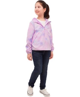 Girls Lightweight Fleece-Lined Windbreaker