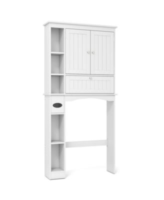 Over the Toilet Storage Cabinet Bathroom Storage Organizer with Toilet Paper Holder
