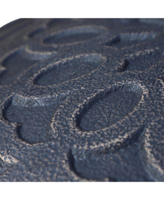 17" Round Decorative Resin Rose Umbrella Pole Holder w/ Finish