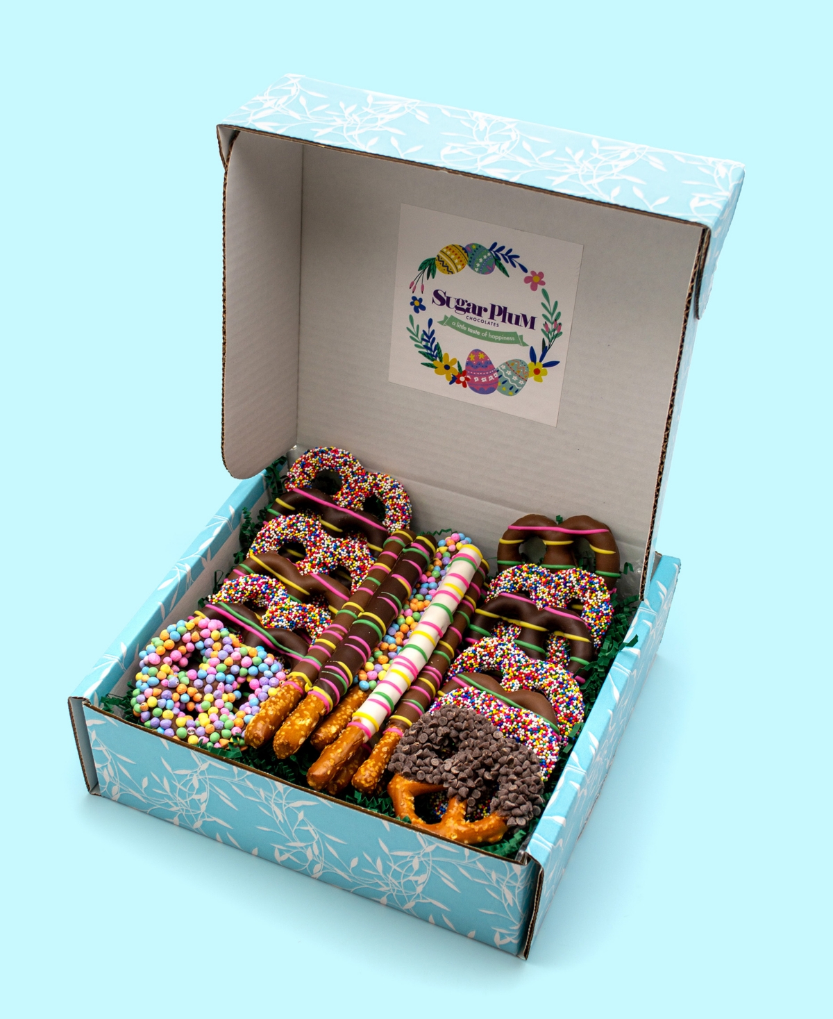 Sugar Plum Chocolates Happy Easter Chocolate and Candy Collection Box, 16 Pieces