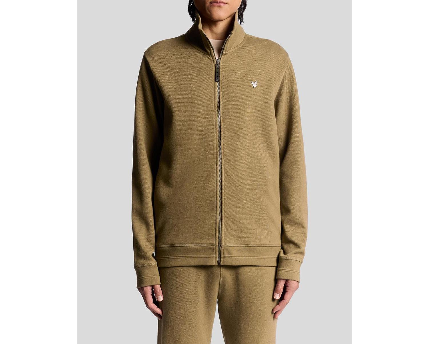 Men's Diagonal Weave Zip Through Sweatshirt