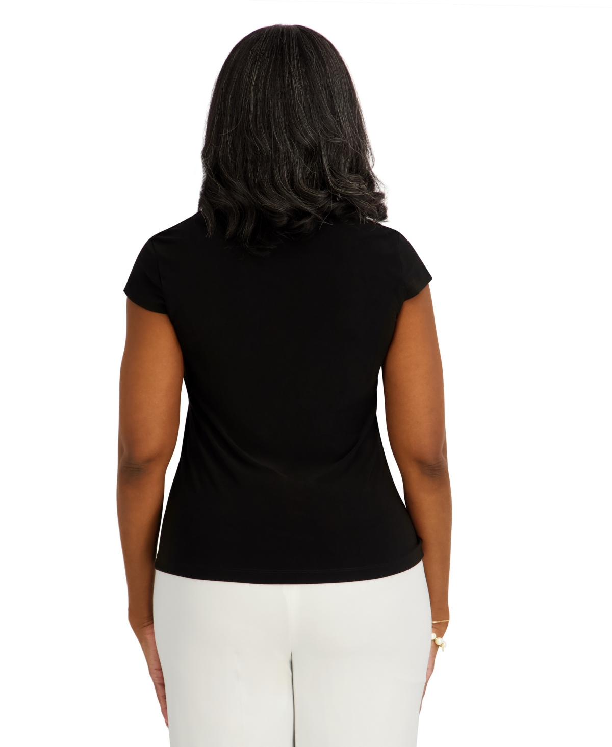 Kasper Women's Square Neck Short-Sleeve Top