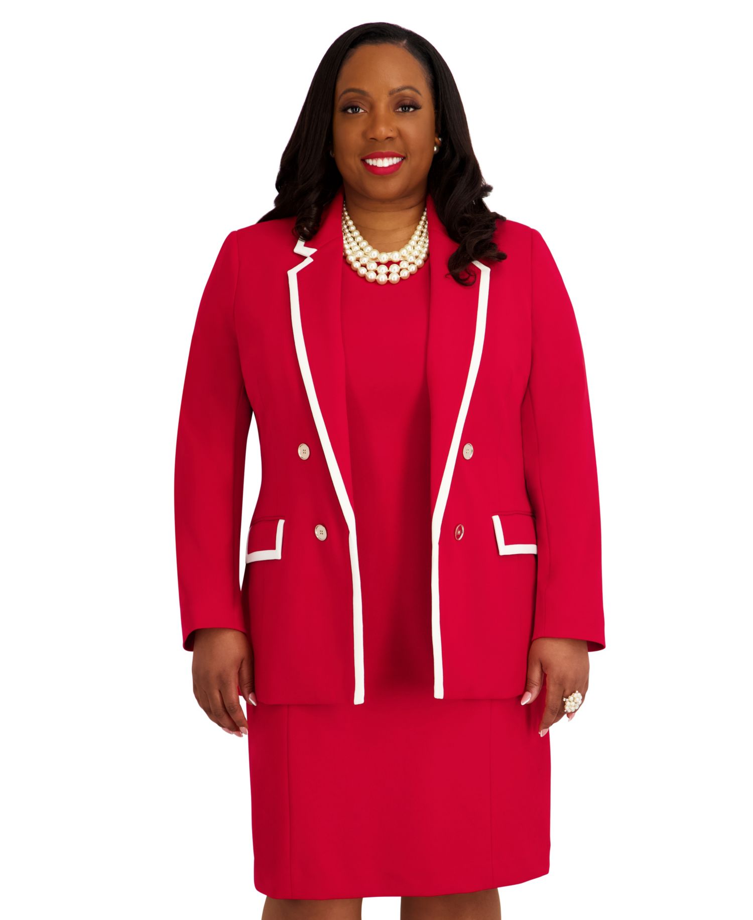 Women's Double-Breasted Collared Blazer