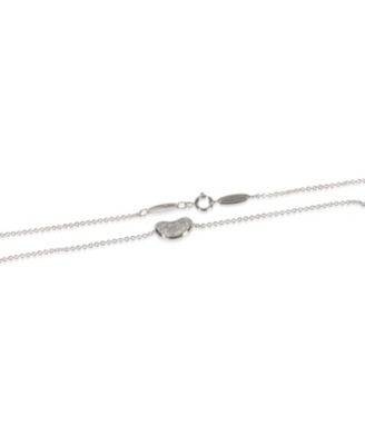 Platinum Diamond Elsa Peretti Bean Pendant