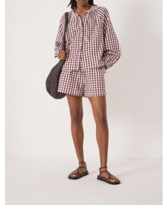 Women's Ernie Gathered Gingham Beach Short
