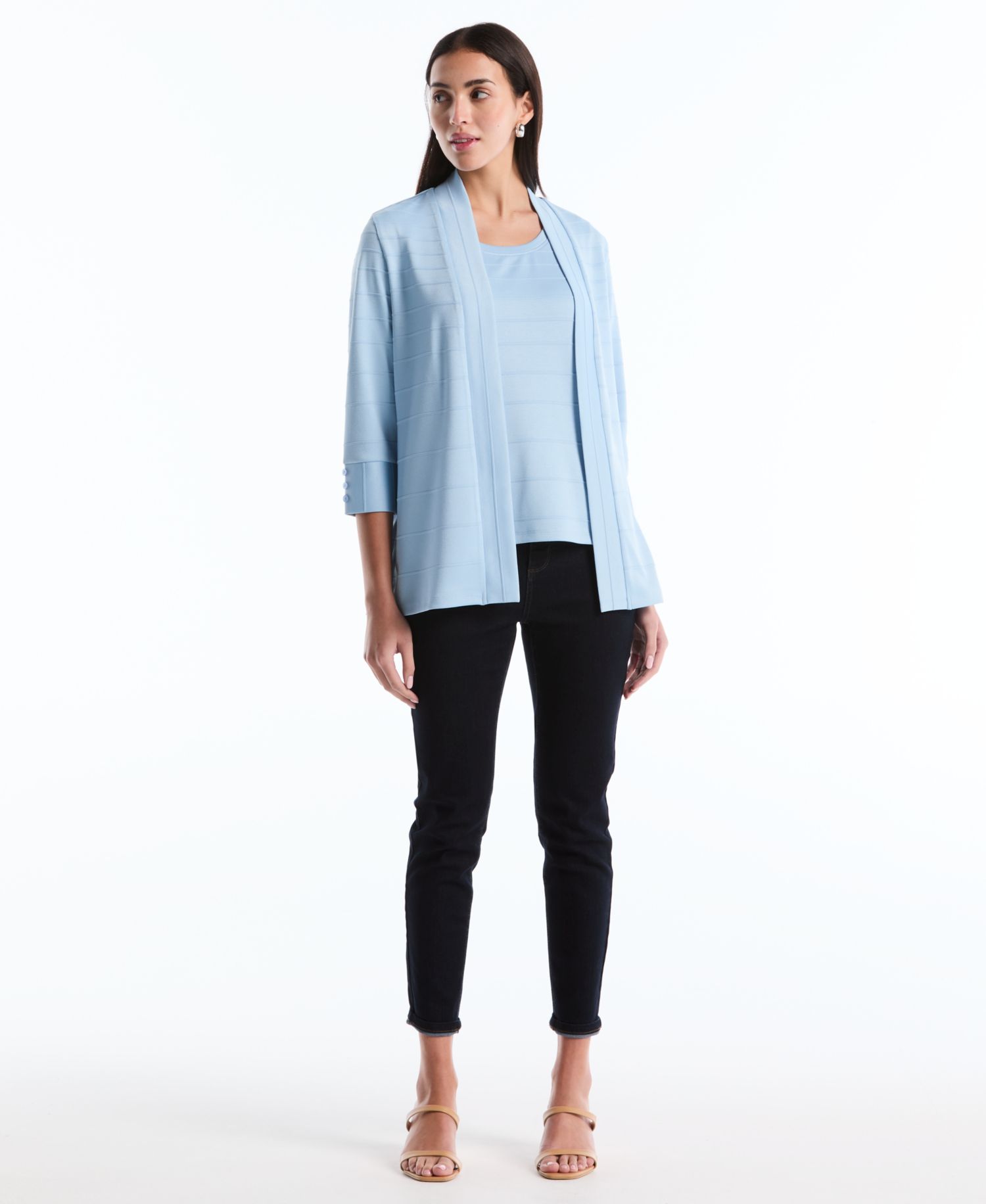 Petite Ottoman Knit Cardigan Sweater