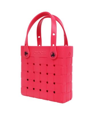 Small Woven Style Crocssbody Tote with Top Handles and removeable Crocssbody strap